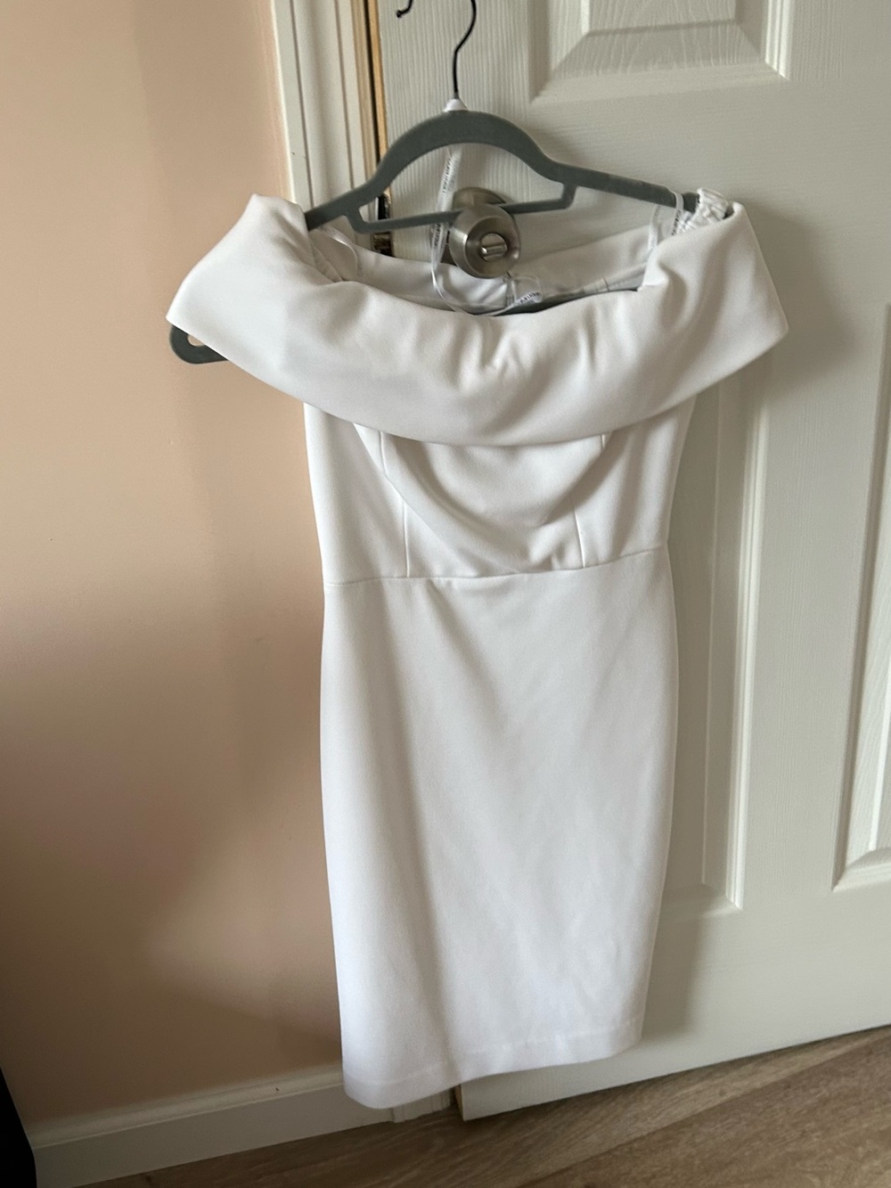 Calvin Klein White off the Shoulder Dress